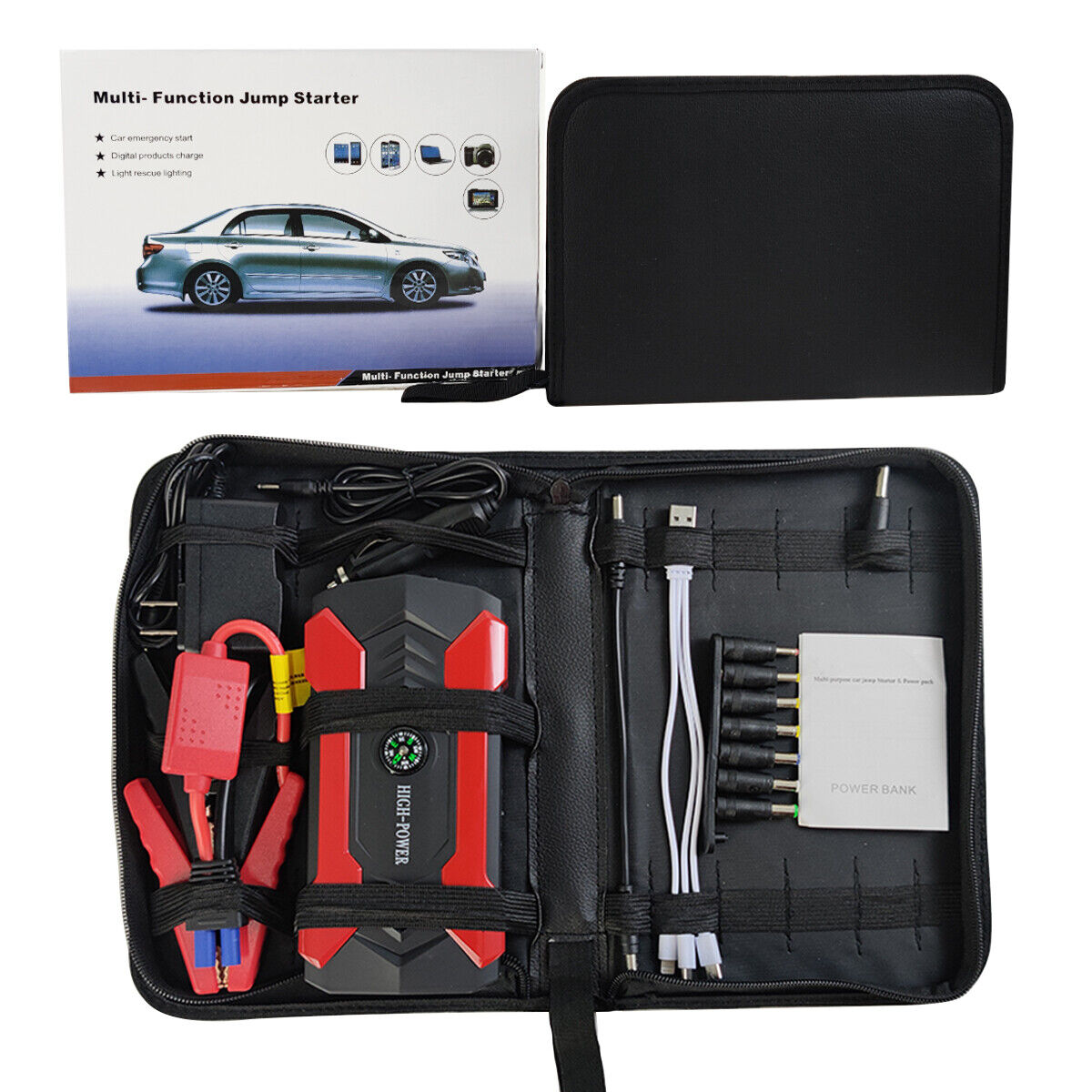 12 Volt Jump Starter 99800mAh Portable Charger Power Bank with LED Flash Light