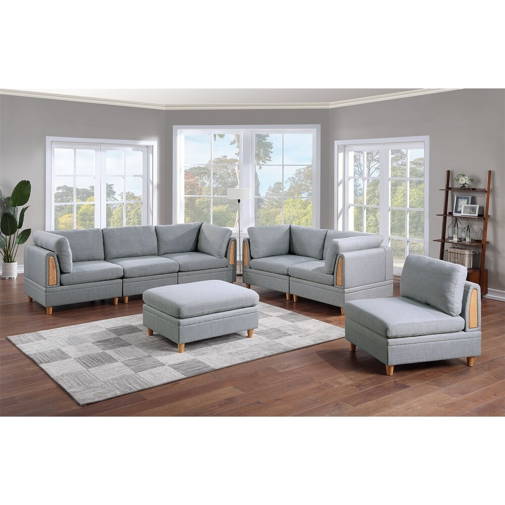 Living Room Furniture 7pc Modular Sofa Set