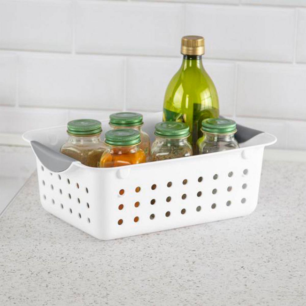 Sterilite Small Ultra Plastic 1.5 Gal. Storage Bin Organizer Baskets in White (12-Pack) 12 X 16228012