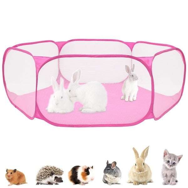 willkey Pet Play Portable O Indoor/Outdoor Small Animal Cage Tent Fence for Children Hamster Chinchillas and Guinea-Pigs