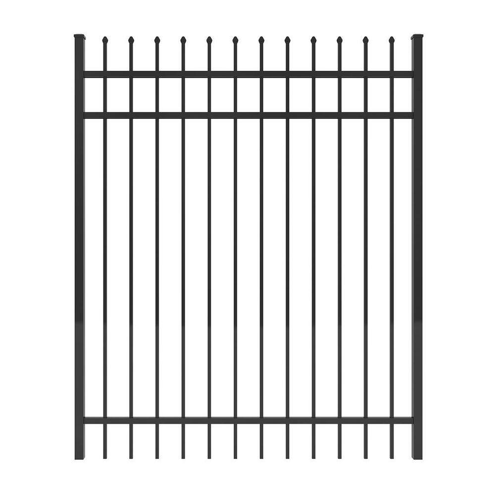 FORGERIGHT Osprey 5 ft. W x 6 ft. H Black Aluminum Fence Gate 882413