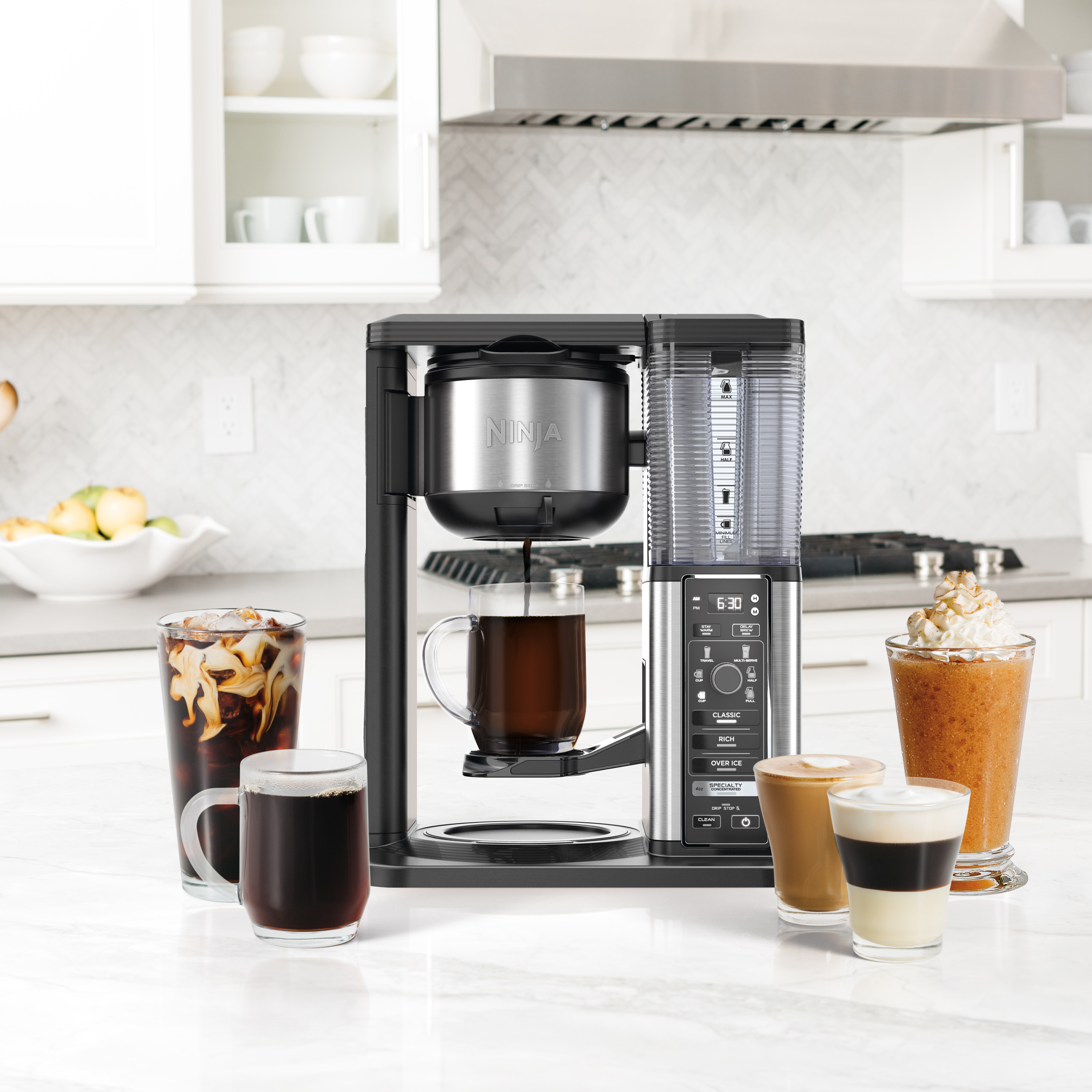 Ninja Specialty Coffee Maker with Fold-Away Frother and Glass Carafe CM401