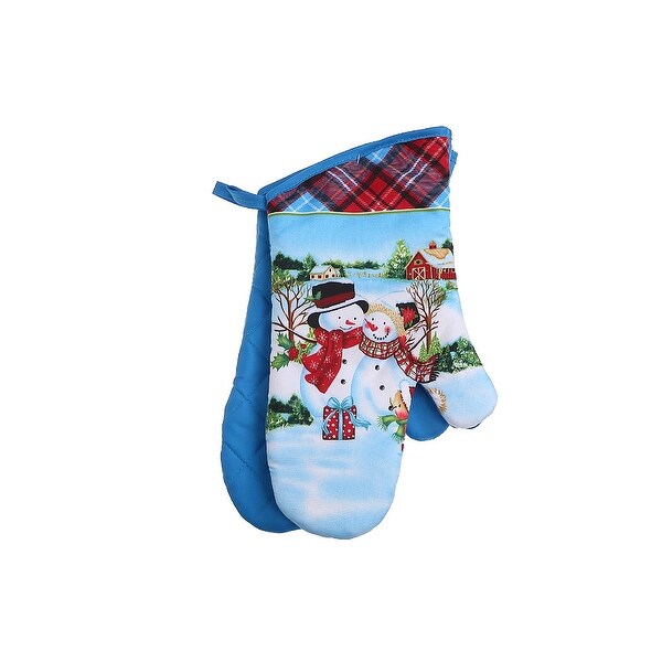 Oven Mitts (2Pcs) (Snowman Couple)