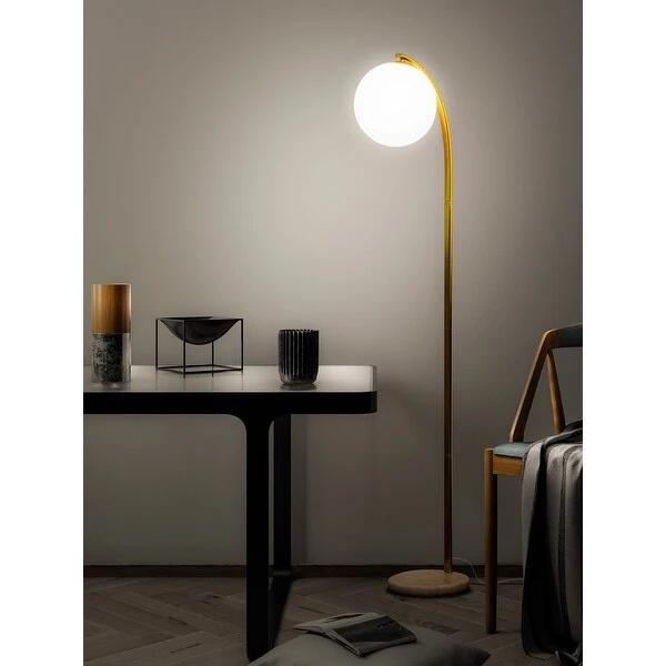 Brightech Luna Drop LED Floor Lamp - Brass.