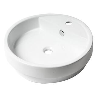 ALFI BRAND 19.13 in. Drop In Bathroom Sink in White ABC702