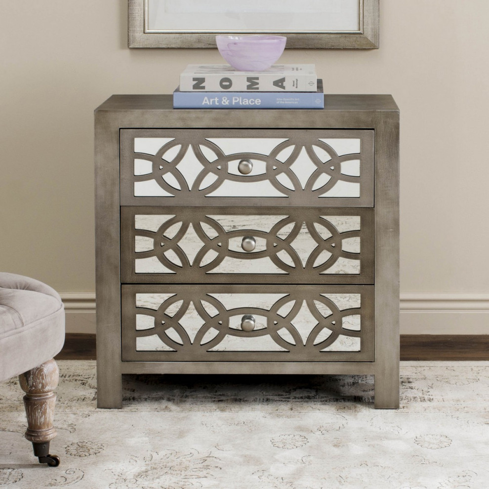 Susi 3 Drawer Chest Gray   Transitional   Accent Chests And Cabinets   by V.S.D Furniture  Houzz