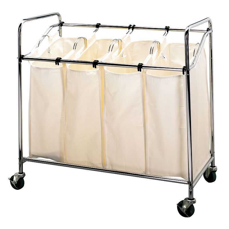 Household Essentials Rolling Quad Laundry Sorter