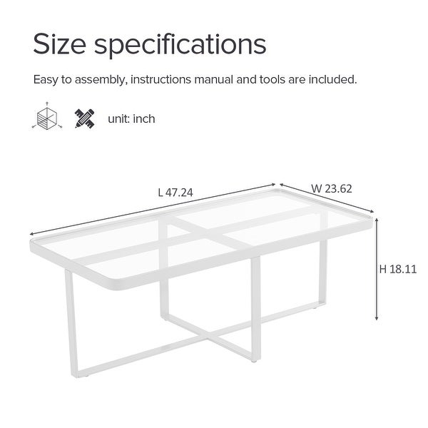 Minimalism rectangle coffee table