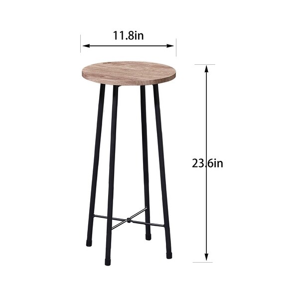 Taomika， Modern Bar Stools， Round Bar Chairs-Set of 2