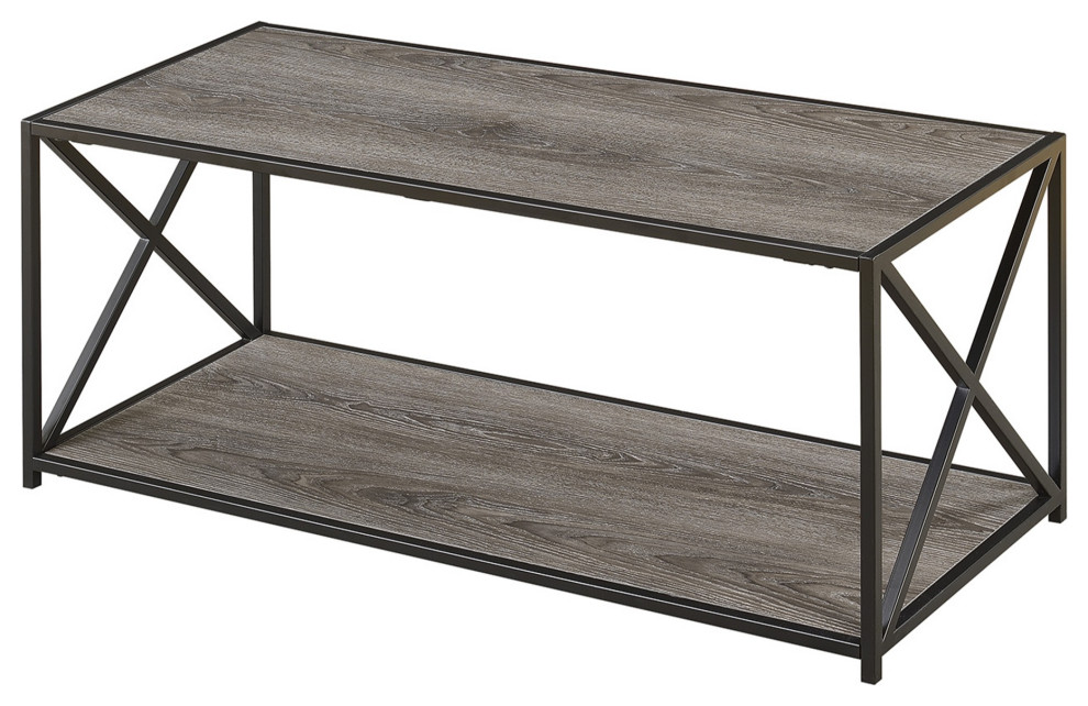 Tucson Coffee Table With Shelf   Industrial   Coffee Tables   by VirVentures  Houzz