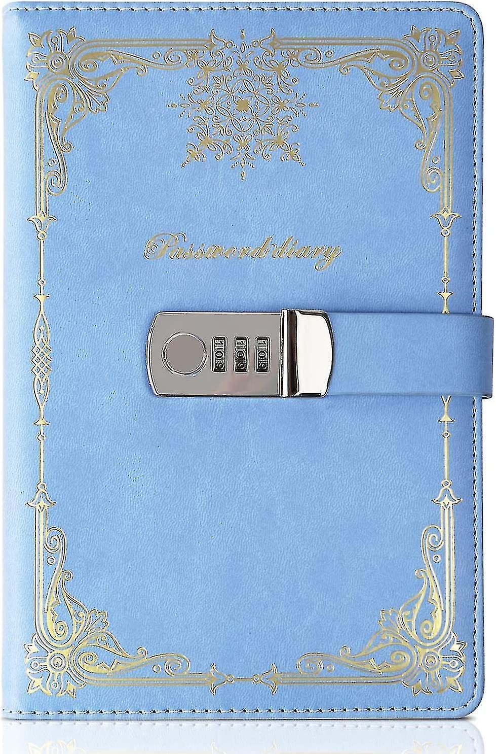 Diary With Lock For Girls/women/boys， Journal With Lock For Kids Gift， Pu Leather Notebook With Lock