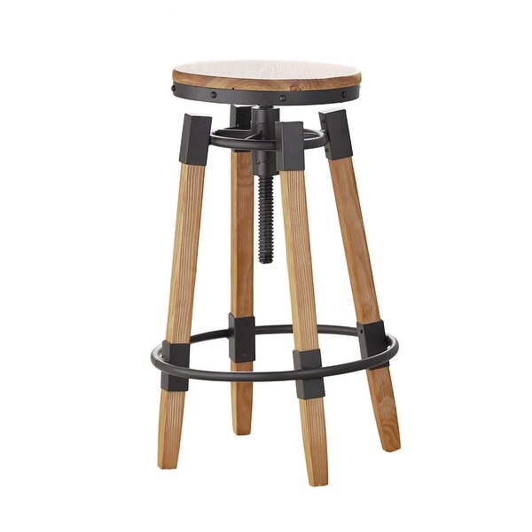 Grady 25-inch Rustic Wood Swivel Barstool by Christopher Knight Home