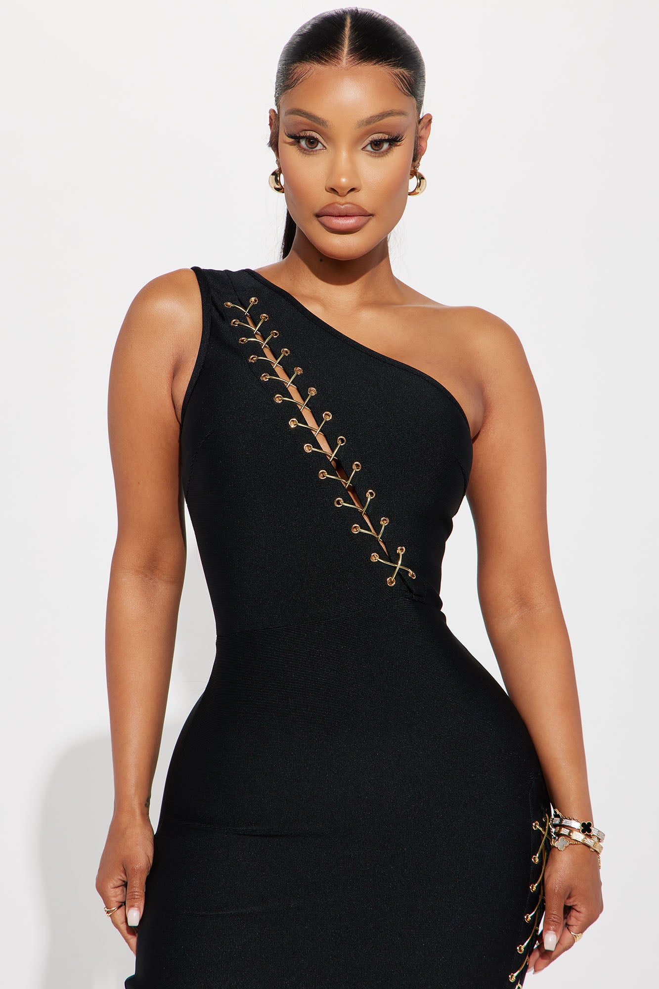 Ambitious Bandage Midi Dress - Black