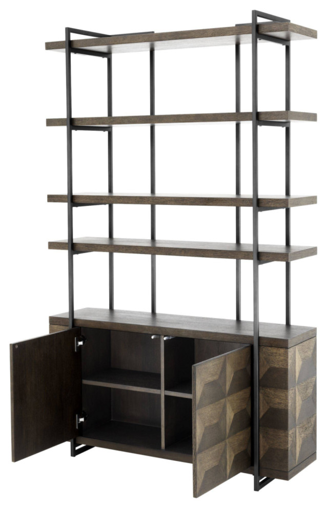 Modern Oak Cabinet With Doors  Eichholtz Gregorio   Contemporary   Accent Chests And Cabinets   by Oroa   Distinctive Furniture  Houzz