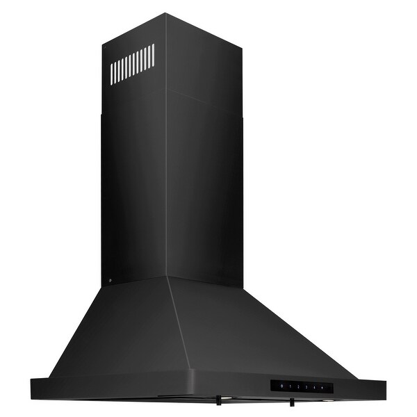 ZLINE Convertible Vent Wall Mount Range Hood in Black Stainless Steel