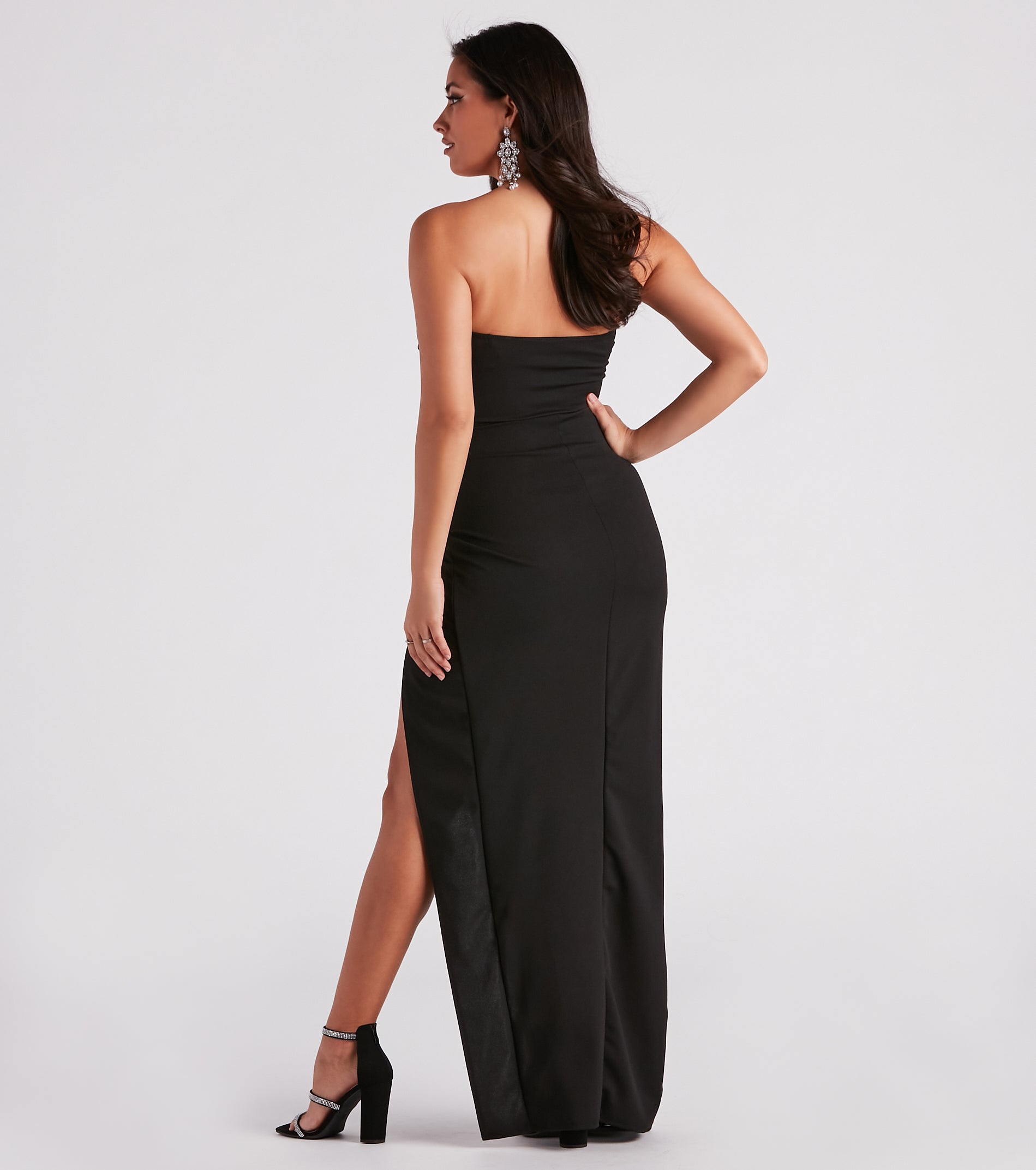 Whittney Formal Crepe A-Line Dress