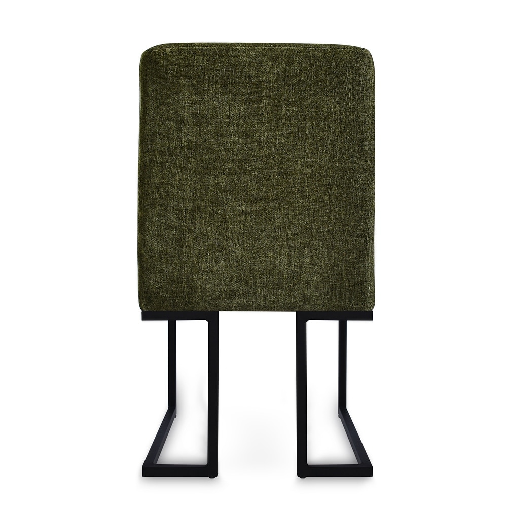 Dining Chair with Black Metal Legs (Set of 2)