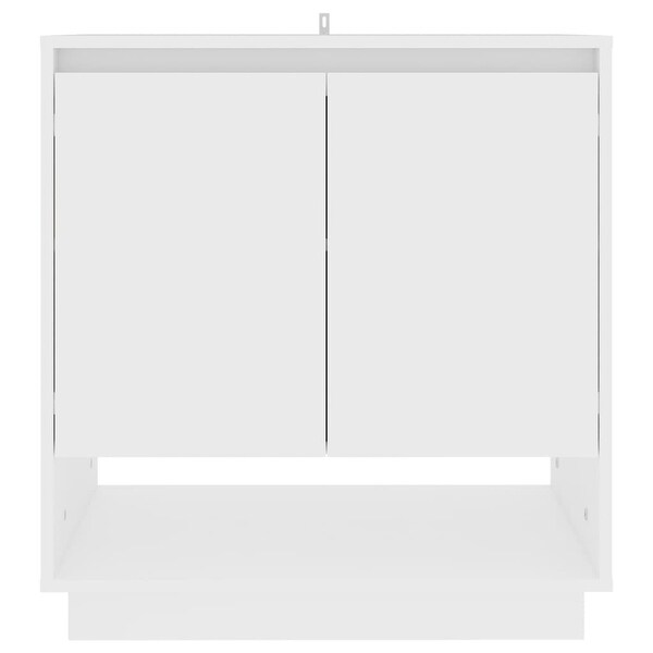 White Sideboard with Door and Shelves Engineered Wood