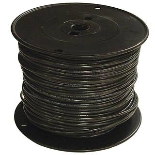 Southwire 500 ft. 20 Black Stranded AL THHN Cable 56221203