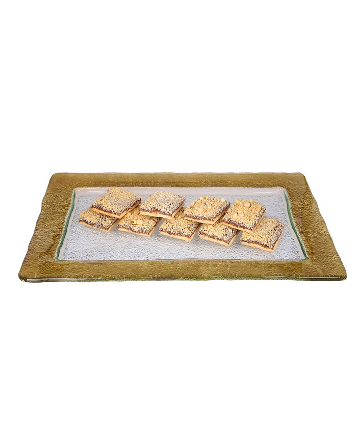 Classic Touch 14.5 Rectangular Glass Serving Tray