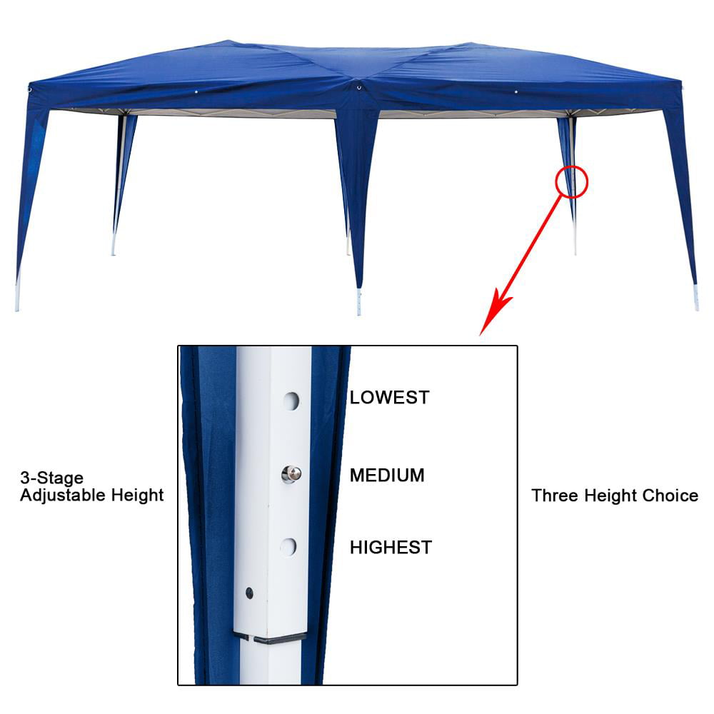 UBesGoo 10x20' Pop Up Canopy Party Tent Outdoor Folding Patio Shade Blue