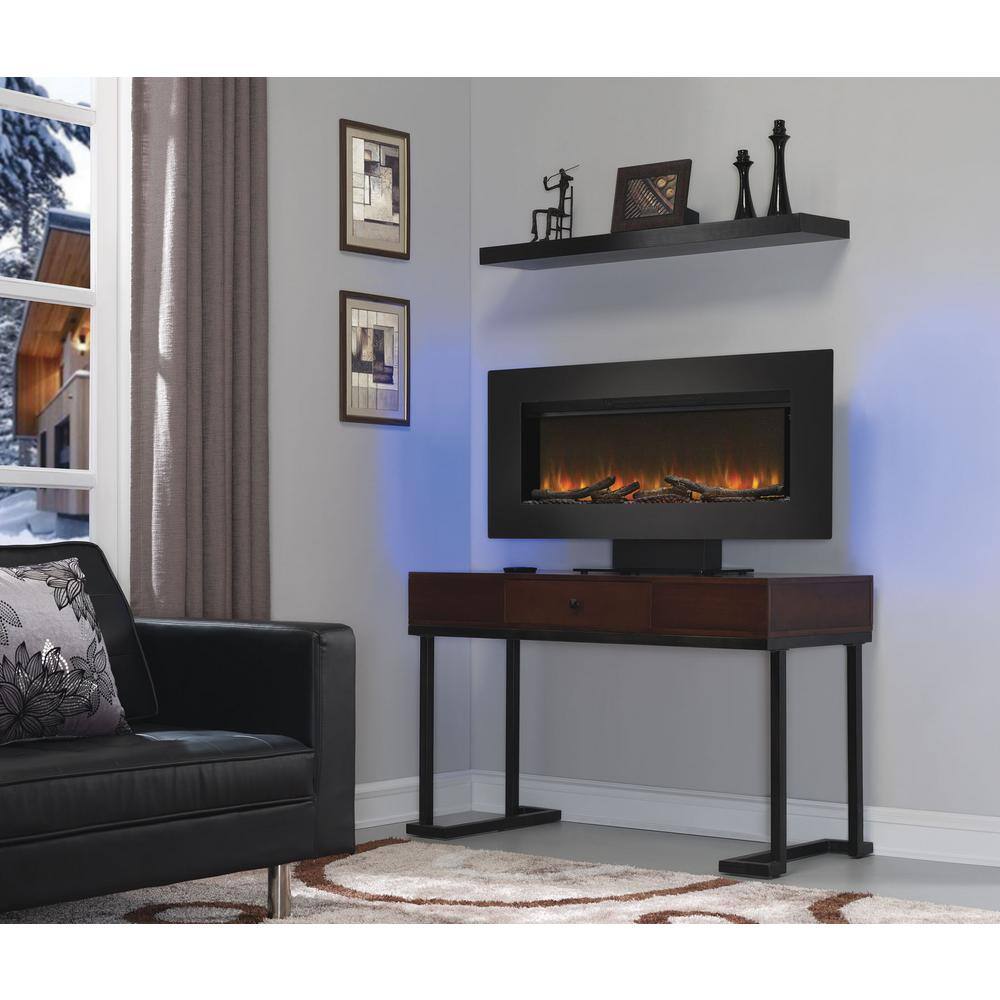 Classic Flame Felicity 47 in. Wall-Mount Infrared Electric Fireplace in Black 47II100GRG