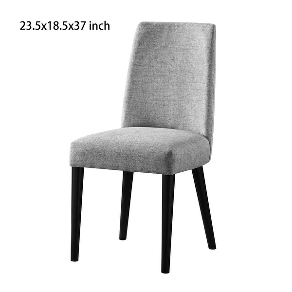 Dining Chairs Fabric Upholstered Kitchen Side Chair W/ Solid Wood Legs