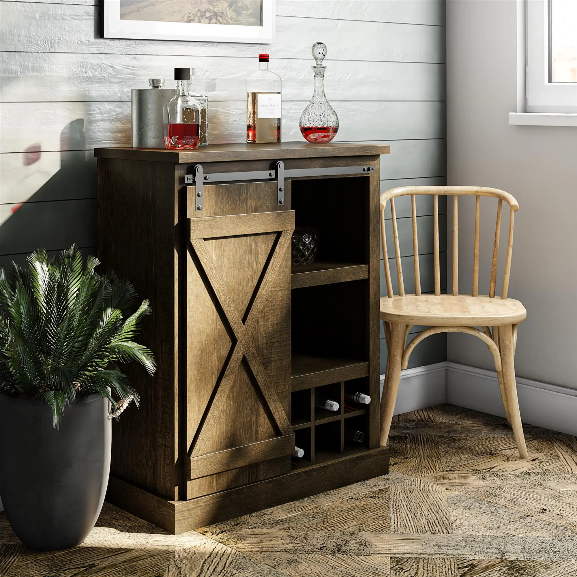 Knox County Dark Brown Bar Cabinet