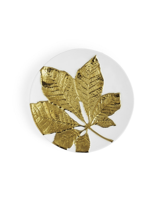 Michael Aram Chestnut Leaf Salad Plate Set of 4