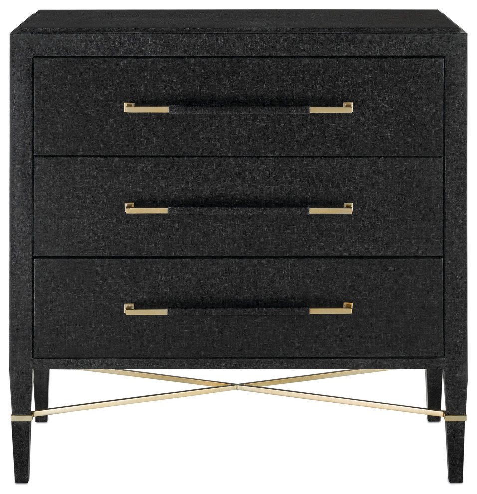 Verona Black Chest   Transitional   Accent Chests And Cabinets   by Sideboards and Things  Houzz