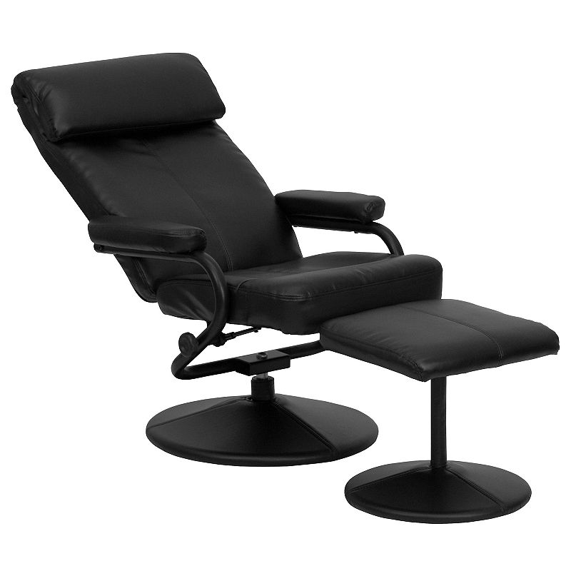 Flash Furniture Sleek Recliner Chair and Ottoman 2-piece Set