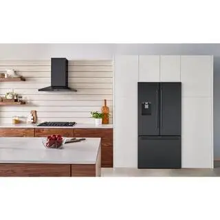 Bosch 500 Series 36 in. 22 cu. ft. Smart Counter Depth French Door Refrigerator in Black Stainless Steel Internal Water  Ice B36CD50SNB