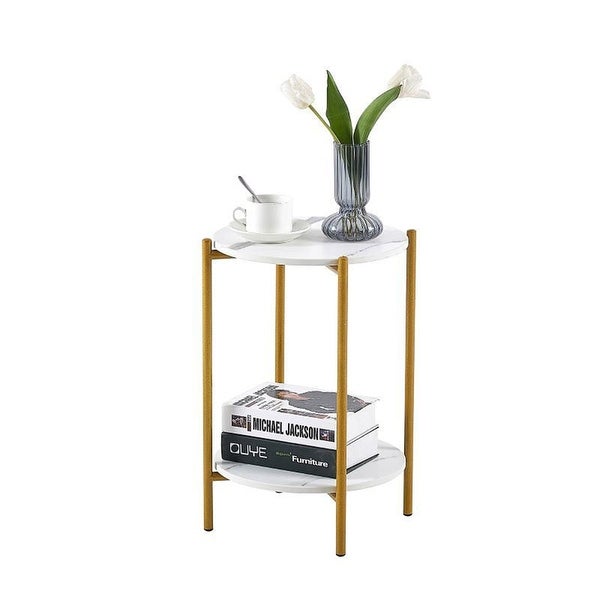 Bedroom Living Room Office 2-Layer Small End Table