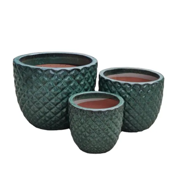 Indoor pottery pots cheap using for home and garden blue ceramic pots small vietnamese pottery planter