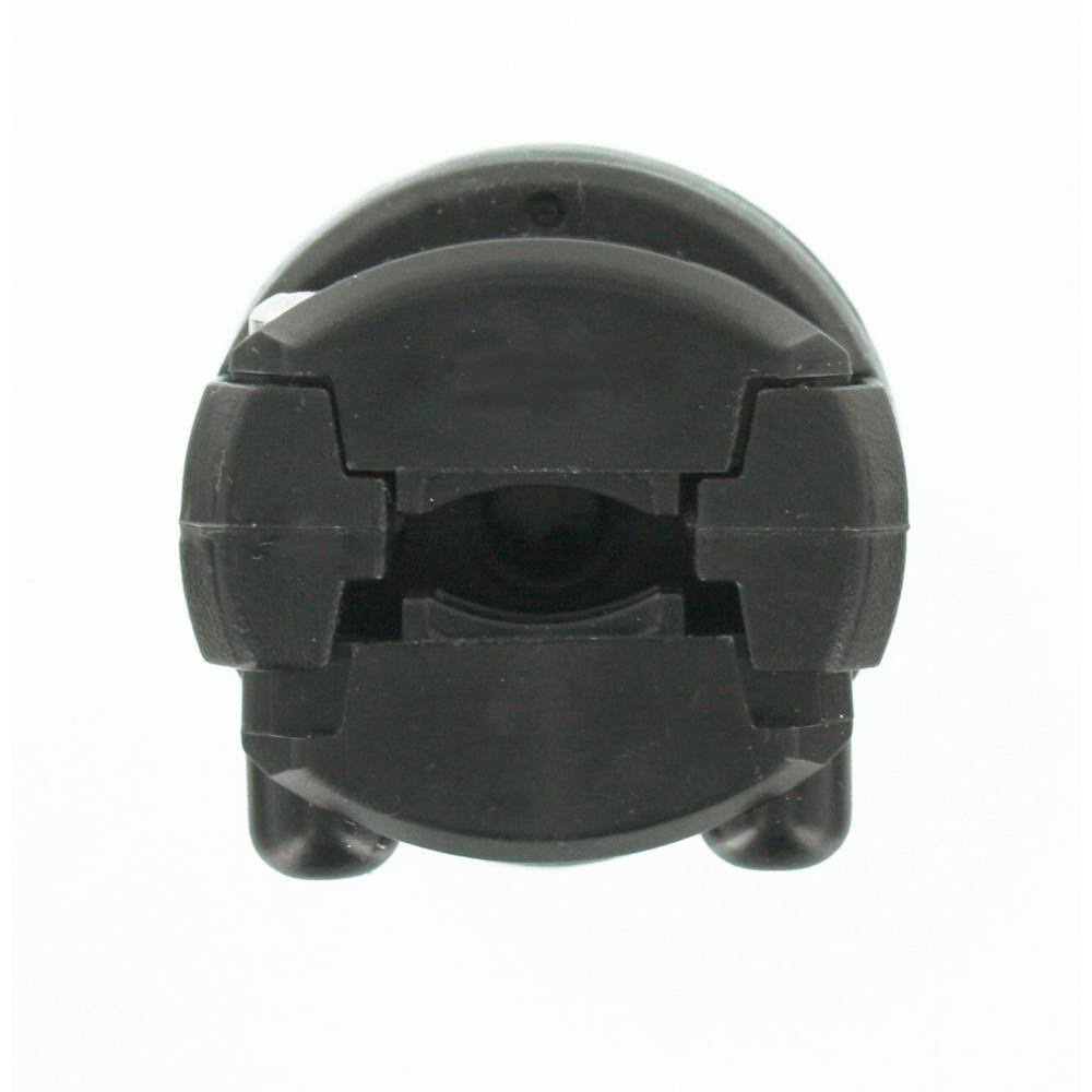 Leviton 15 Amp Polarized Rubber Round Connector Black 115CR