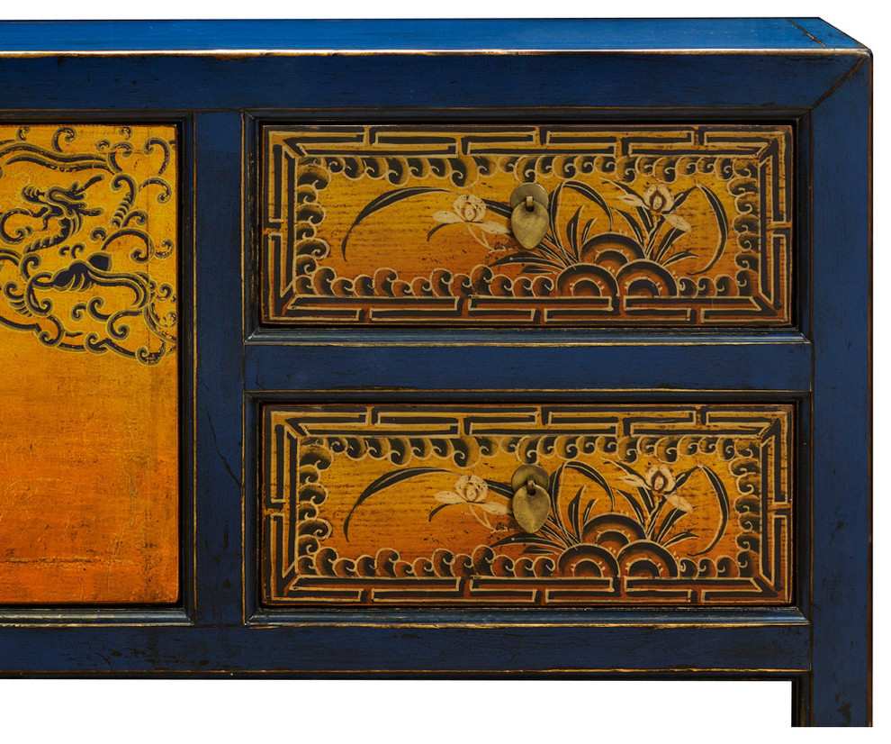 Elmwood Tibetan Kang Cabinet   Asian   Entertainment Centers And Tv Stands   by China Furniture and Arts  Houzz