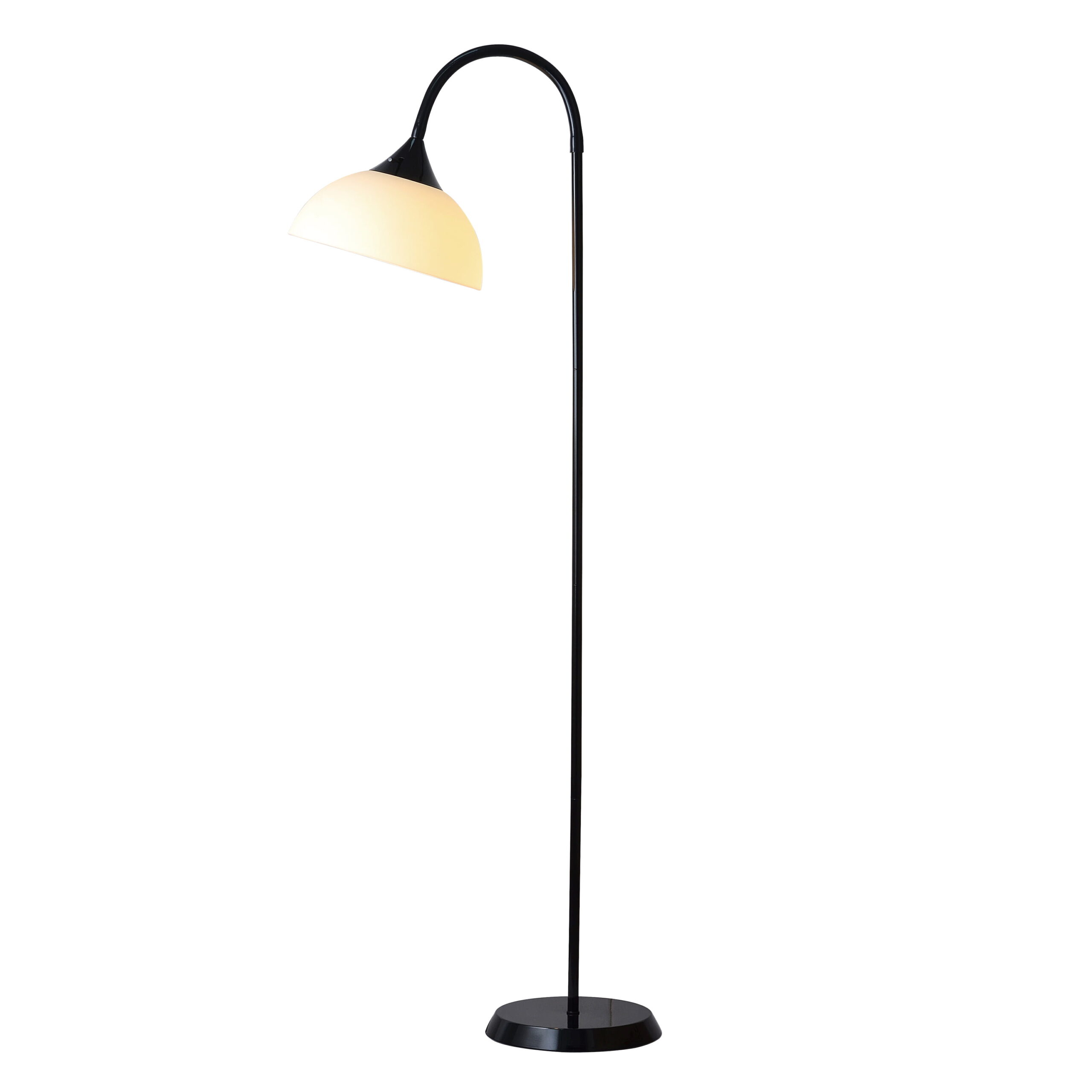 Mainstays 71'' Jelly Gooseneck Floor Lamp， Black