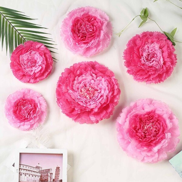 6Pcs Large Carnation Paper Flowers