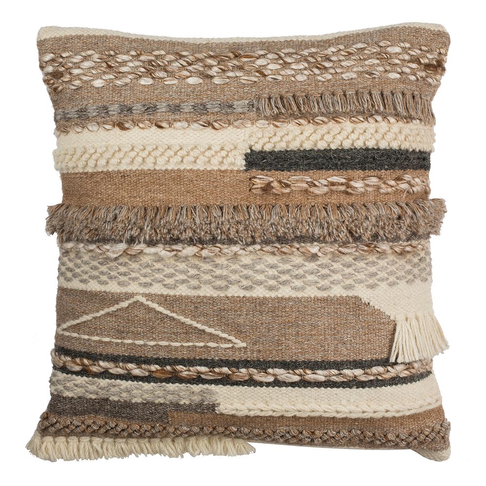 Safavieh Demna Textured Fringe Throw Pillow