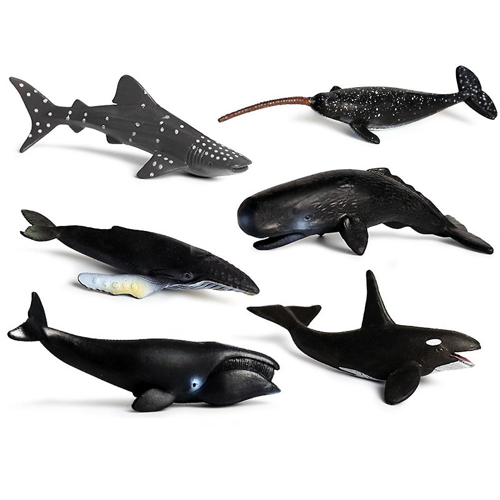 6pcs/set Simulated Sea Toy Animals Figures Plastic Marine Bath Toy Models Children Educational Toy