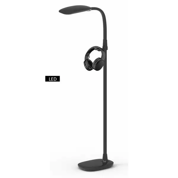 Artiva PRO-Vision Full Spectrum LED Floor Lamp with Accessory Hangers and Reading Magnifier, 62