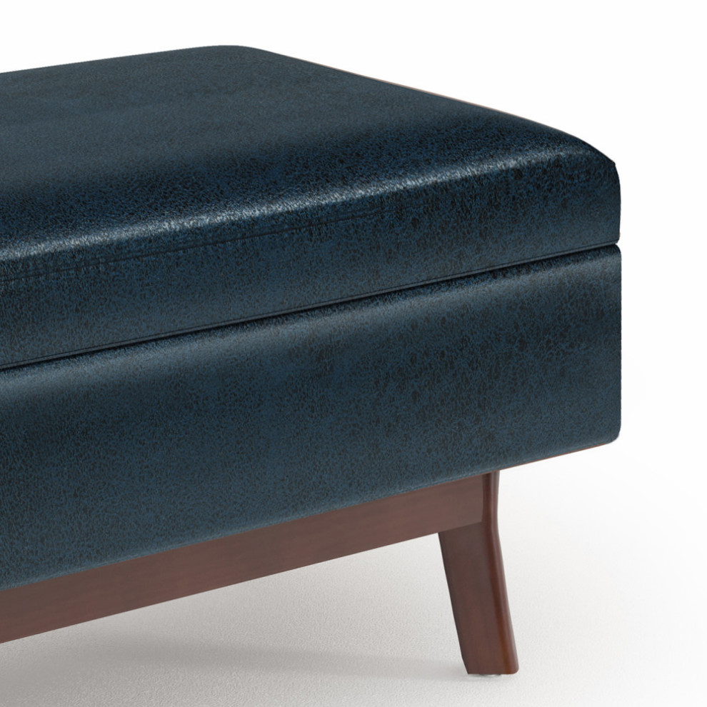 Owen Small Rectangular Storage Ottoman   Midcentury   Footstools And Ottomans   by Simpli Home Ltd.  Houzz