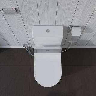 Duravit ME by Starck 1-piece 0.92 GPF Dual Flush Elongated Toilet in. White (Seat Not Included ) 2173010001