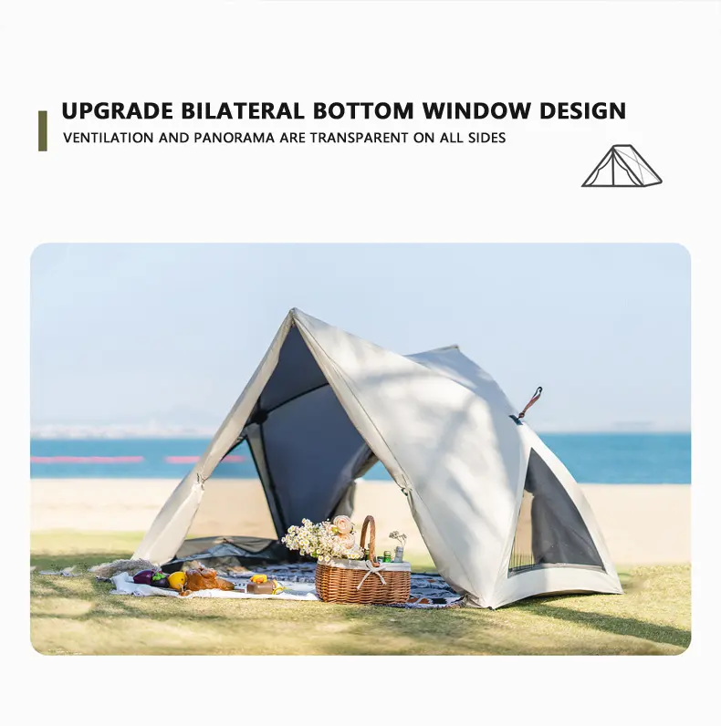 JETSHARK 3 4 person portable automatic beach sunshade party family waterproof folding camping outdoor canopy tents