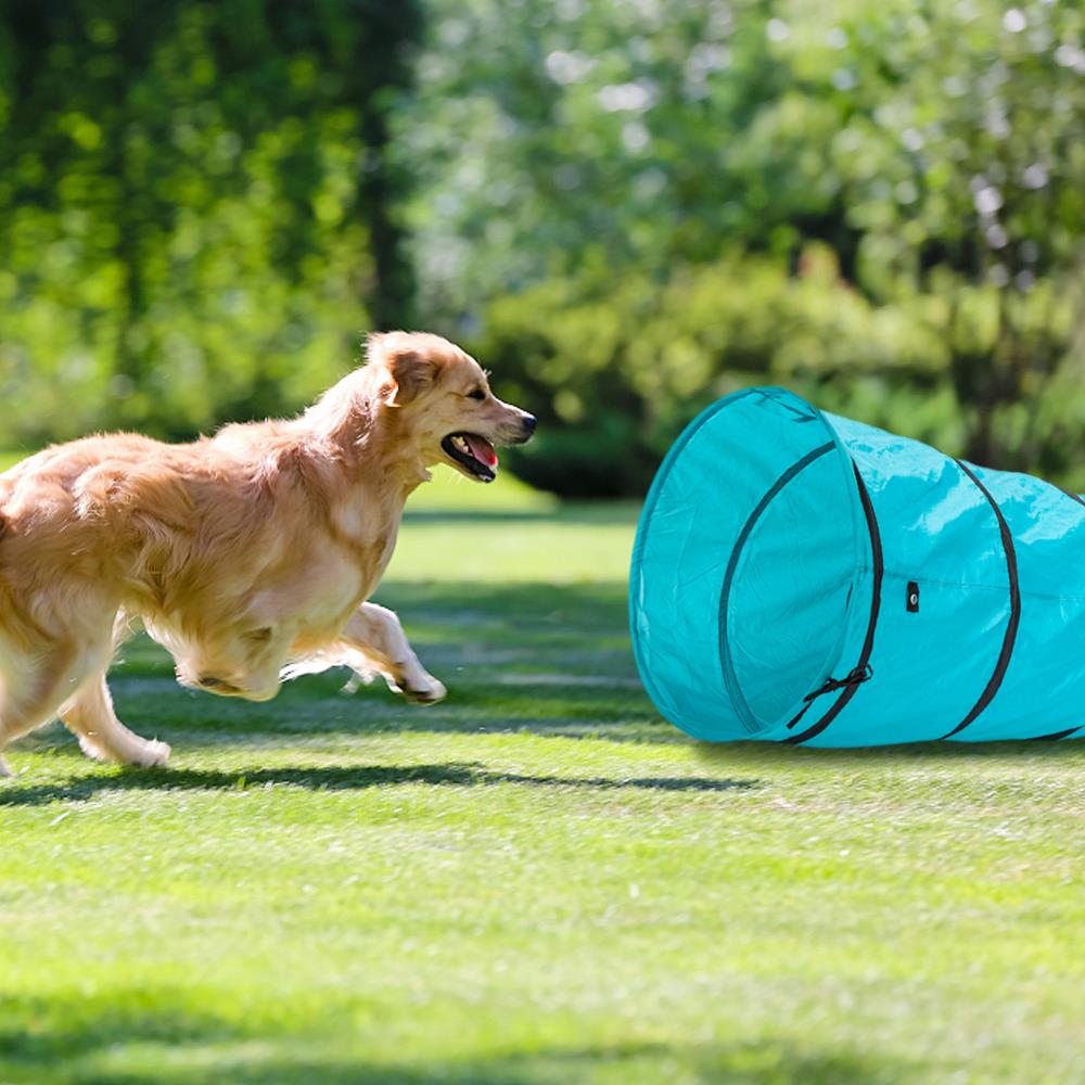 Ktaxon 18' Pet Training Tunnel Dog Agility Obedience Training Tunnel Blue