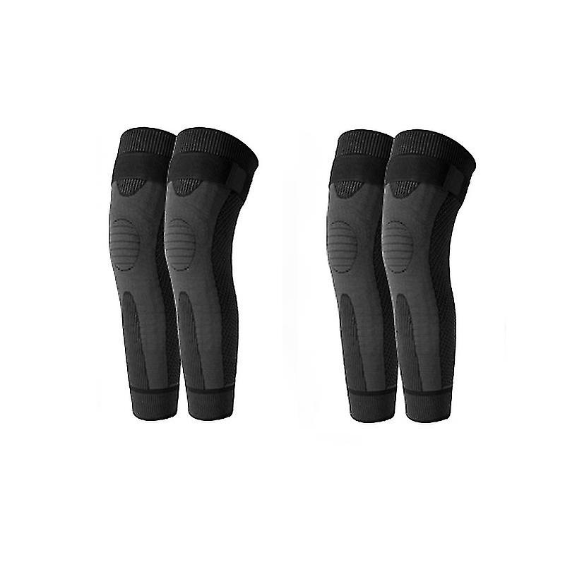 Wormwood Upgraded Pressurized Straps， Basketball Knee Pads， Protective Joint Sleeves， Extended Cold-proof And Warm Sports Leg Sleeves