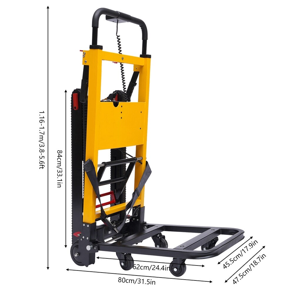 330Lbs Electric Folding Stair Climber Hand Truck Battery Powered