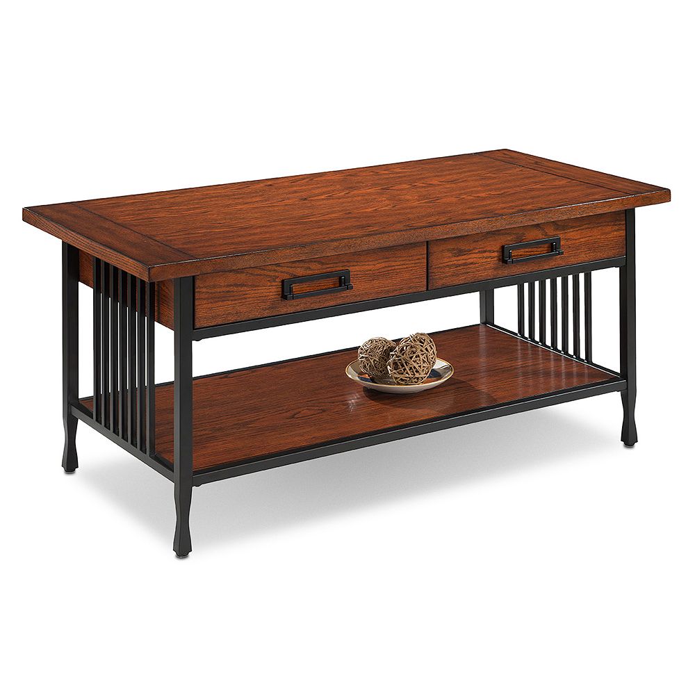 Leick Furniture 2-Drawer Mission Coffee Table