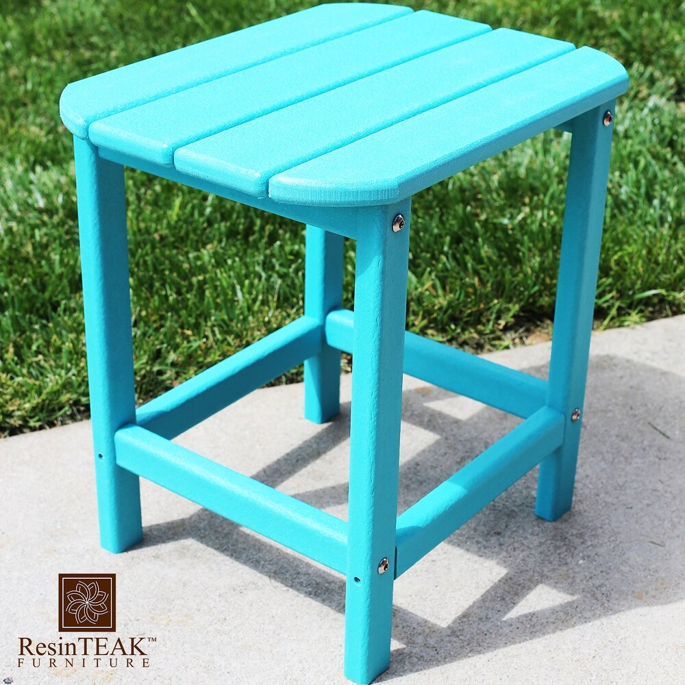 ResinTeak  Weather HDPE Recyclable Plastic Outdoor Side Table  Red