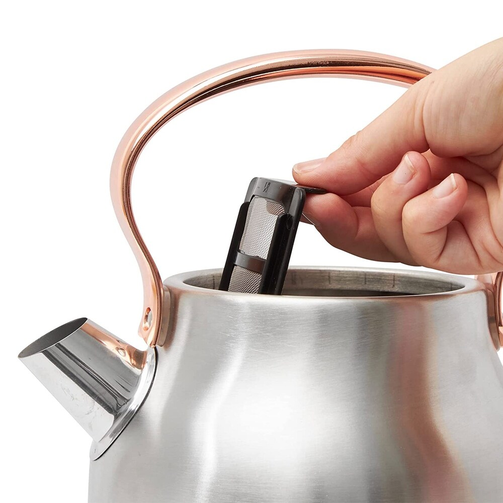 Haden Heritage 1.7L Stainless Steel Body Retro Electric Kettle  Steel/Copper   4.49